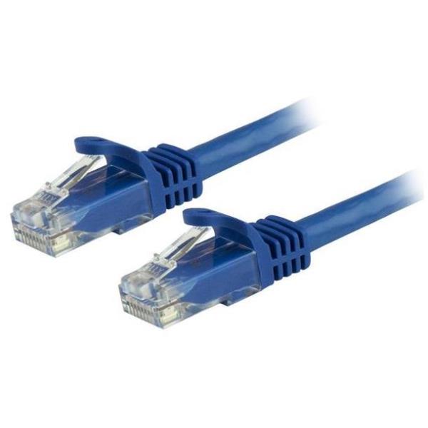 StarTech.com Cavo patch antigroviglio UTP RJ45 Cat6 Gigabit blu 0,5m - Cavo patch 0,5 m (N6PATC50CMBL) - Cavo patch - RJ-45 (M) a RJ-45 (M) - 50 cm - UTP - CAT 6 - stampato, antiaggrovigliamento - blu