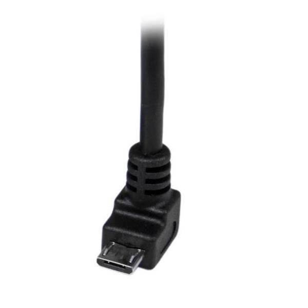 StarTech.com Cavo micro USB 2 m - A a Micro B angolare verso il basso - Cavo USB - Micro-USB Tipo B (M) a USB (M) - USB 2.0 - 2 m - connettore 90°, stampato - nero