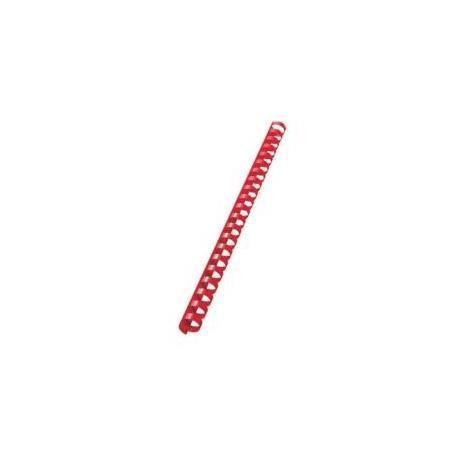 Fellowes Plastic Comb Round - 14 mm - 30 cm - 21 anelli - A4 (210 x 297 mm) - 100 fogli - rosso - 100 pezzi pettine per la rilegatura in plastica - per Fellowes Galaxy 500, Orion 500, Pulsar+ 300, Quasar+ 500, Star+ 150, Starlet 2+