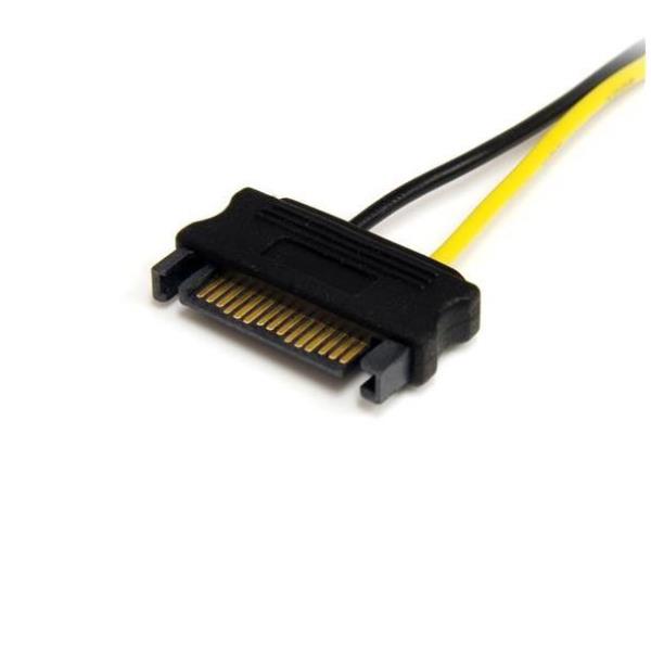 StarTech.com Adattatore cavo di alimentazione SATA a scheda video PCI Express 8 pin da 15 cm - Cavo di alimentazione - alimentazione SATA (M) a potenza PCIe 8 piedini (M) - 15 cm