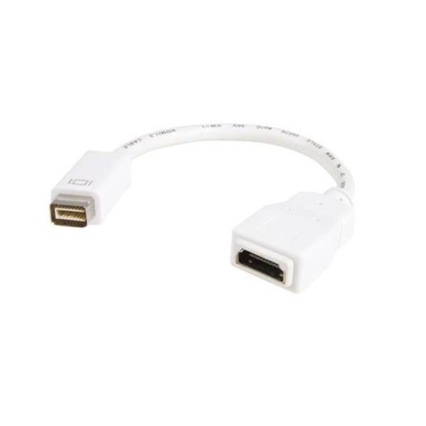 StarTech.com Adattatore video Mini DVI a HDMI per Macbook e iMac M/F -  Convertitore Mini DVI per MacBook (MDVIHDMIMF) - Adattatore video - mini-DVI maschio a HDMI femmina - 20 cm - bianco - per P/N: HDMIROTMM6