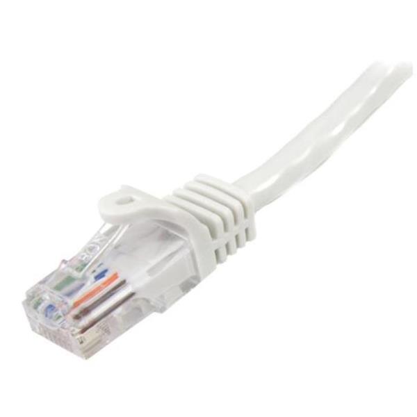 StarTech.com Cavo di rete CAT 5e - Cavo Patch Ethernet RJ45 UTP Bianco da 2m  antigroviglio - Cavo RJ45 M/M Cat 5e (45PAT2MWH) - Cavo patch - RJ-45 (M) a RJ-45 (M) - 2 m - UTP - CAT 5e - stampato, antiaggrovigliamento - bianco