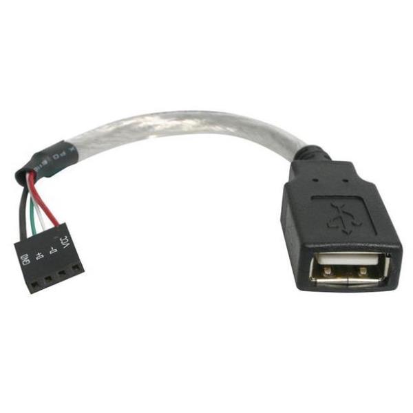 StarTech.com Cavo USB 2.0 15 cm - USB A femmina a collettore scheda madre USB 4 pin F/F - Cavo USB - USB (F) a header USB 2.0 a 4 pin (F) - 15 cm - per P/N: 35FCREAD, 35FCREADBK, 35FCREADREM
