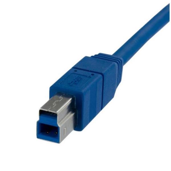 StarTech.com Cavo USB 3.0 Superspeed per stampante tipo A/B ad alta velocita' M/M - Cavo USB 3.0 Maschio A / Maschio B da 1 m - Cavo USB - USB Type B (M) a USB Tipo A (M) - USB 3.0 - 1 m - stampato - nero