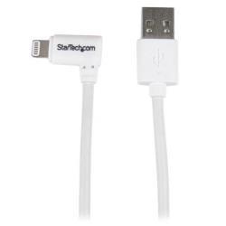 StarTech.com Cavo USB Apple a connettore Lightning da 1m - angolato - Cavo Lightning - Lightning maschio a USB maschio - 1 m - bianco - connettore angolato - per P/N: USB2PCARBK, USB2PCARBKS, USBLT2PCARW, USBUB2PCARB