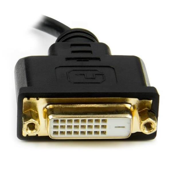 StarTech.com Adattatore mini HDMI a DVI-D da 20cm - Maschio/Femmina - Adattatore video - DVI-D femmina a mini HDMI maschio - 20.32 cm - a doppia schermatura - nero