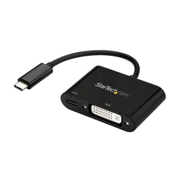StarTech.com Adattatore Video da USB C a DVI Power Delivery - Convertitore Video da USB Type-C a DVI-D Single Link 1080p - PD 60W Pass-Through - Compatibile Thunderbolt 3 - Nero (CDP2DVIUCP) - Adattatore video esterno - Parade PS171 - USB-C - DVI - nero