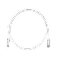 PATCH CORD U/UTP CAT.6 4X2X24AWG CONDUTTORE A TREFOLO GUAINA PVC COLORE BIANCO 1M