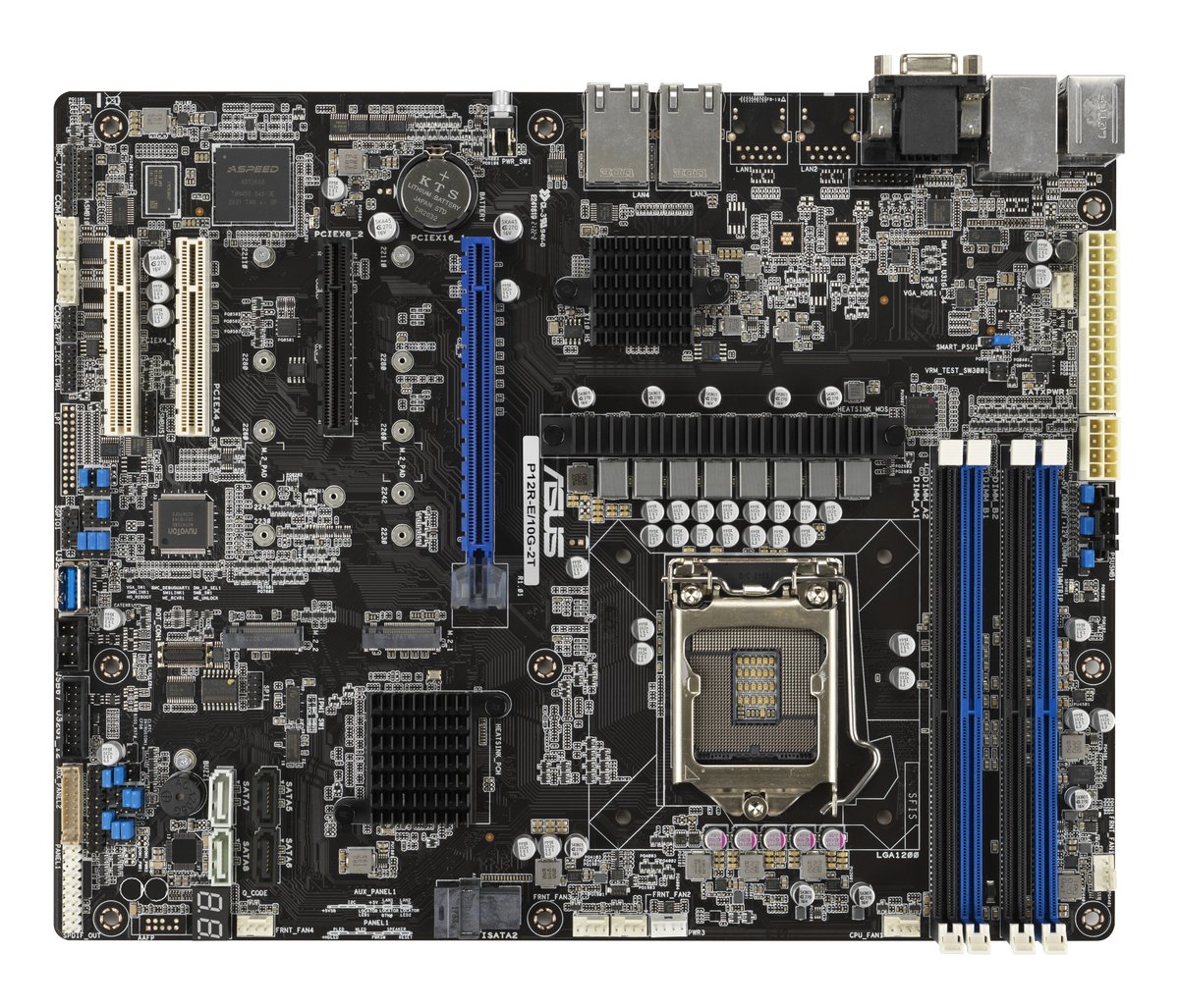 ASUS P12R-E/10G-2T - Scheda madre - ATX - Socket LGA1200 - C256 Chipset - USB 3.2 Gen 1, USB 3.2 Gen 2 - 2 x 10 Gigabit LAN - scheda grafica onboard
