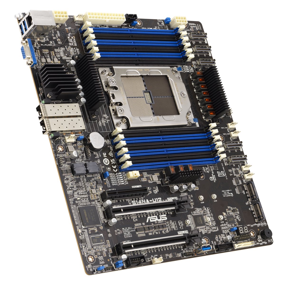 ASUS S14NA-U12 - Scheda madre - SSI CEB - Socket SP6 - USB 3.2 Gen 1 - 2 x 2.5 Gigabit LAN - scheda grafica onboard