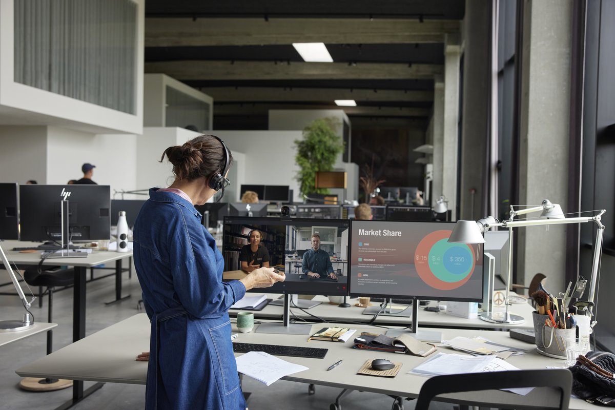Poly Savi 8410 Office - Savi 8400 series - cuffie con microfono - over ear - DECT / Bluetooth - senza fili - nero - Certificato per i team Microsoft