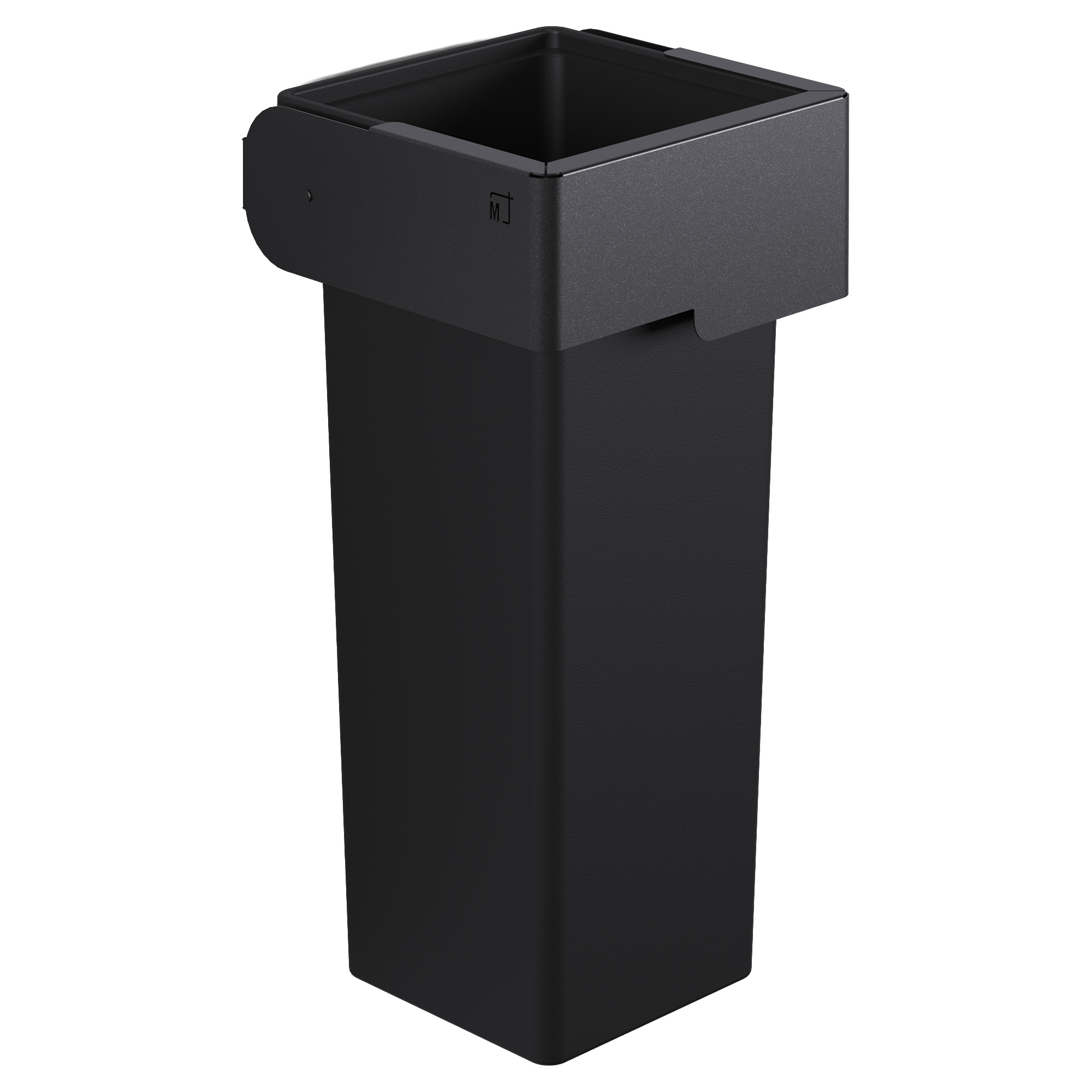 Portarifiuti MODULA - murale - con contenitore - 35,5 x 35,5 x 73 cm - 53 L - antracite - Stilcasa