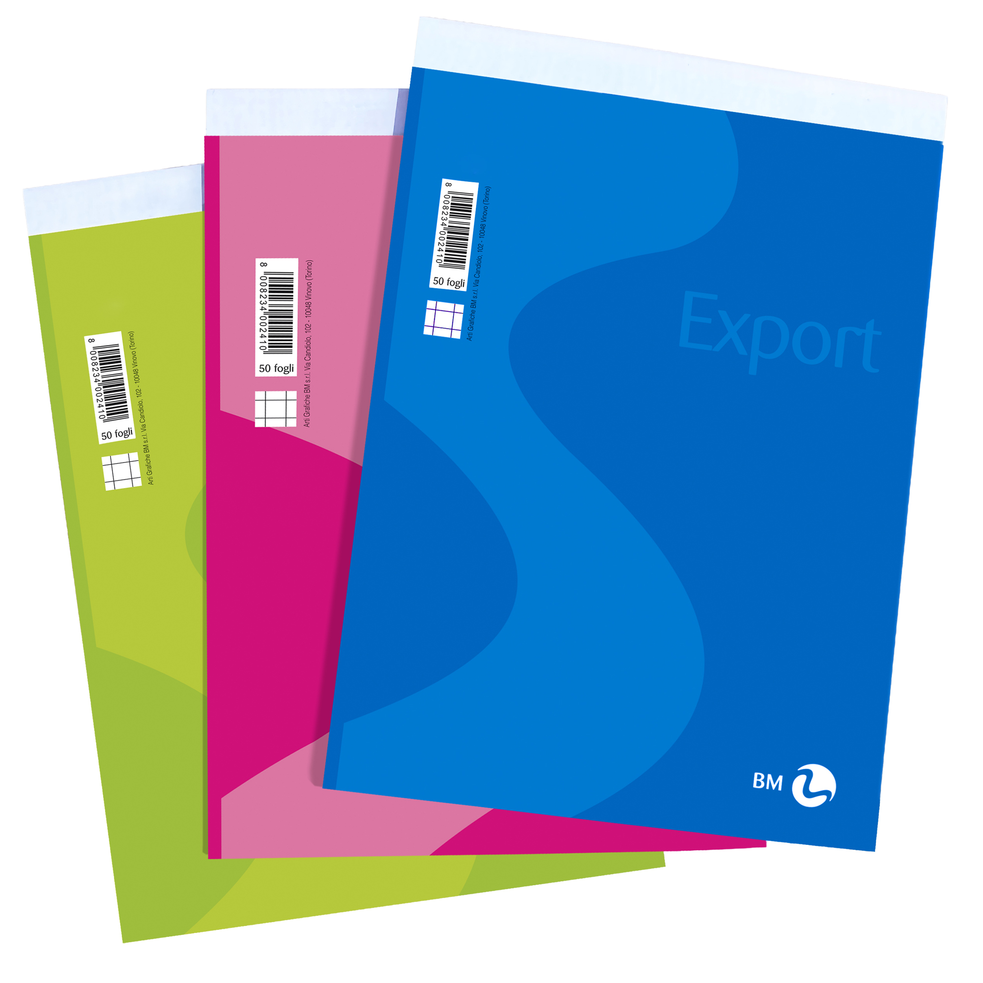 Blocco note Export - 5mm - 210 x 297mm - 50gr - 50 fogli - BM