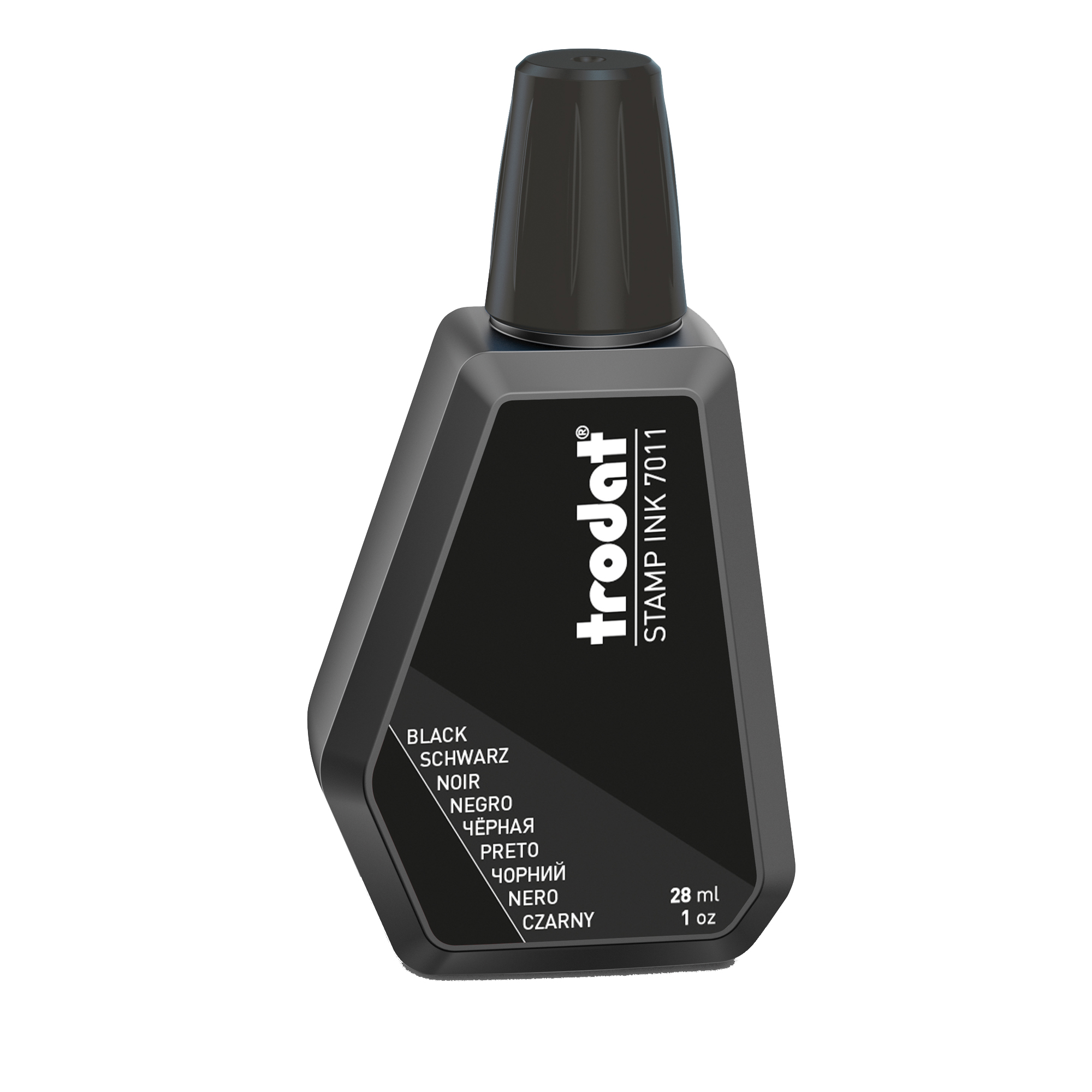 Inchiostro 7011 per timbro in gomma - 28 ml - nero - Trodat
