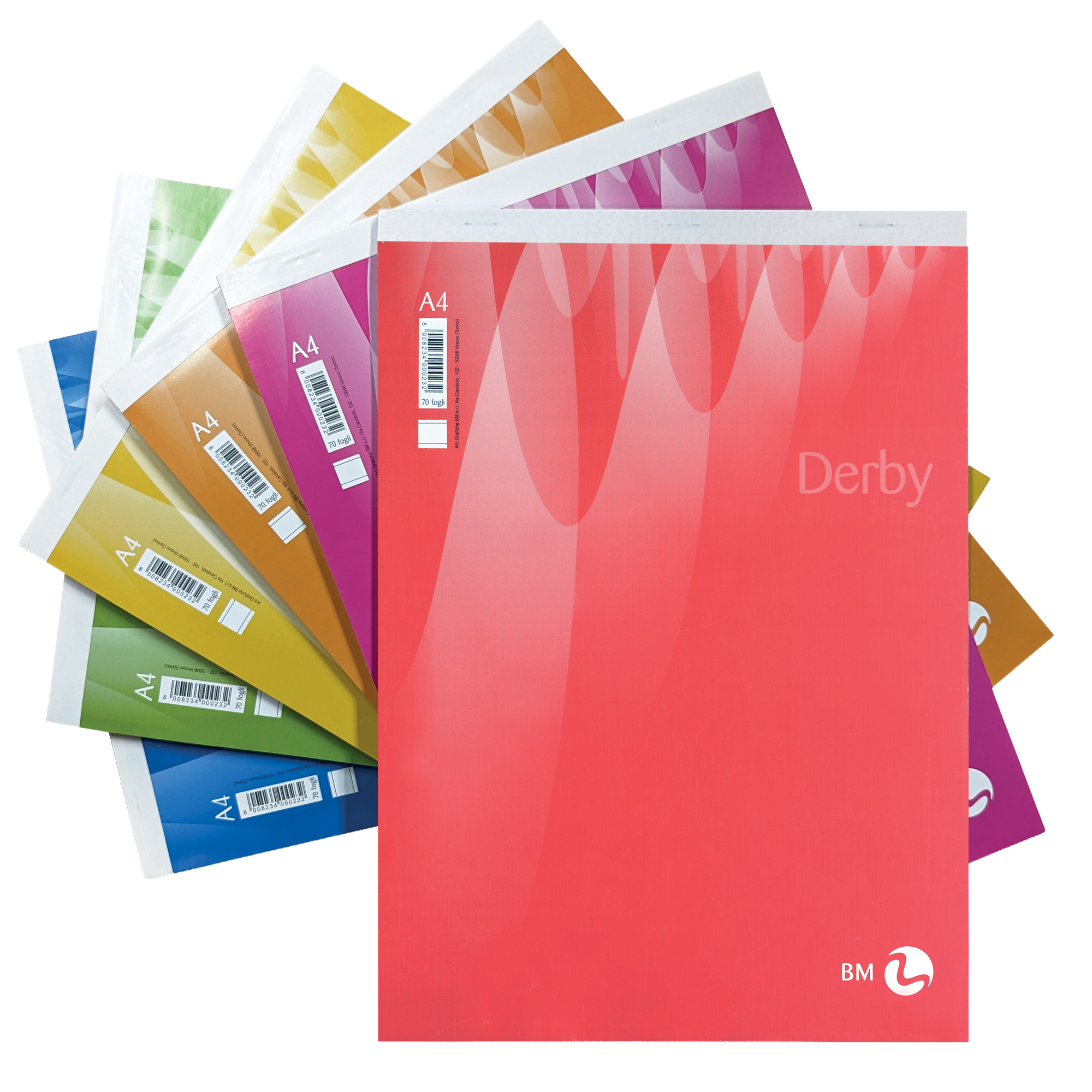 Blocco note Derby - bianco - 210 x 297mm - 60gr - 70 fogli - BM