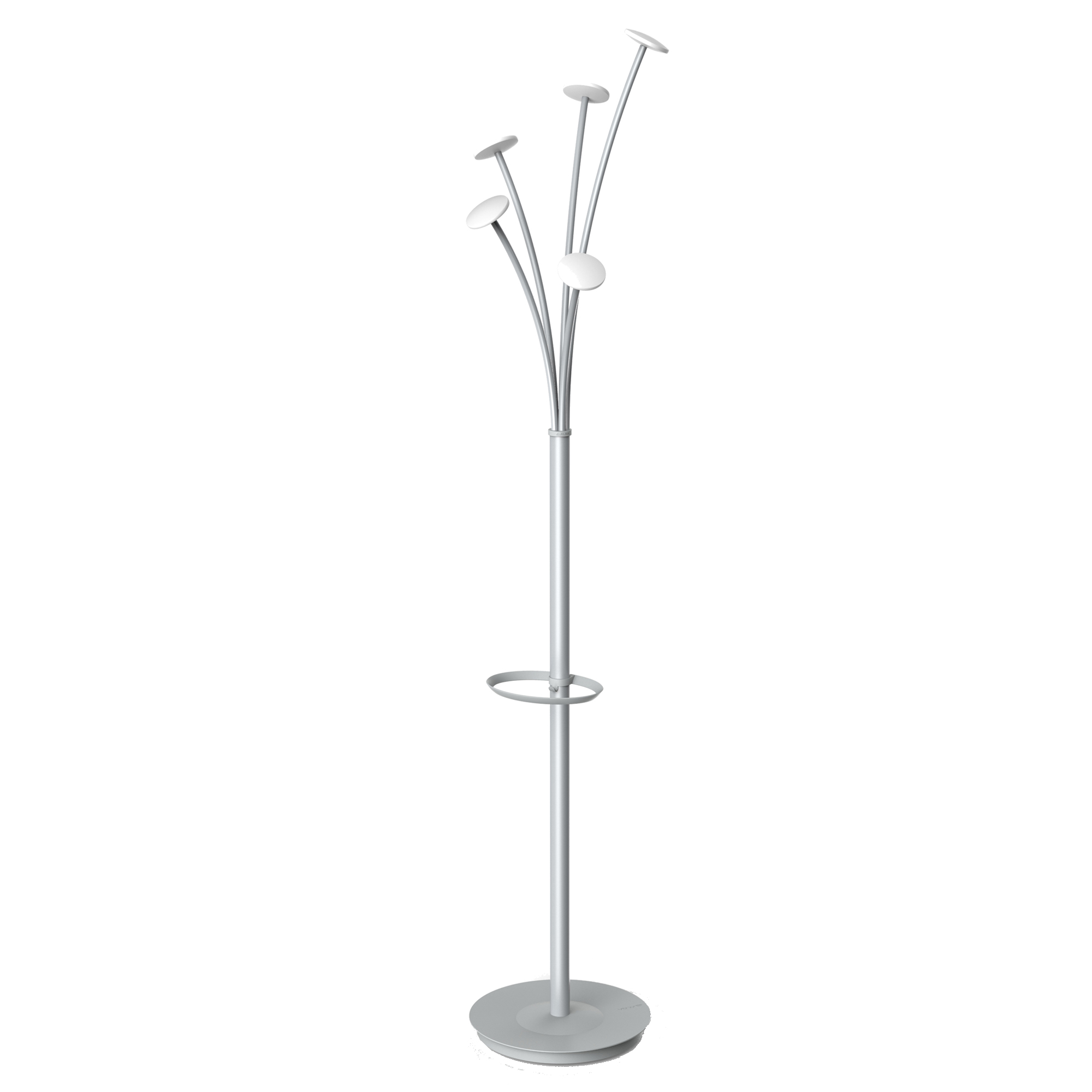 Appendiabiti - con portaombrelli - 5 posti - 187 cm - bianco - Alba
