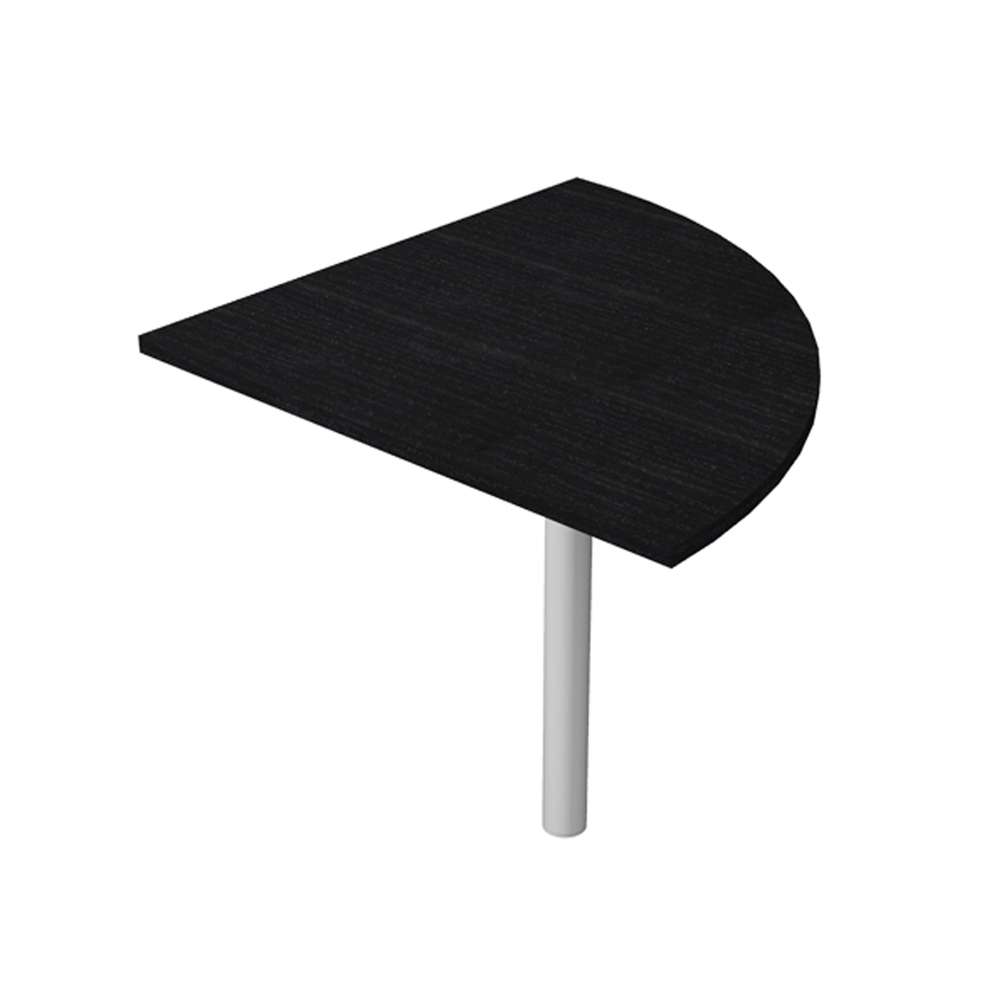 Angolare Easy - 90 gradi - 80 x 80 cm - gamba di supporto in metallo - nero venato - Artexport