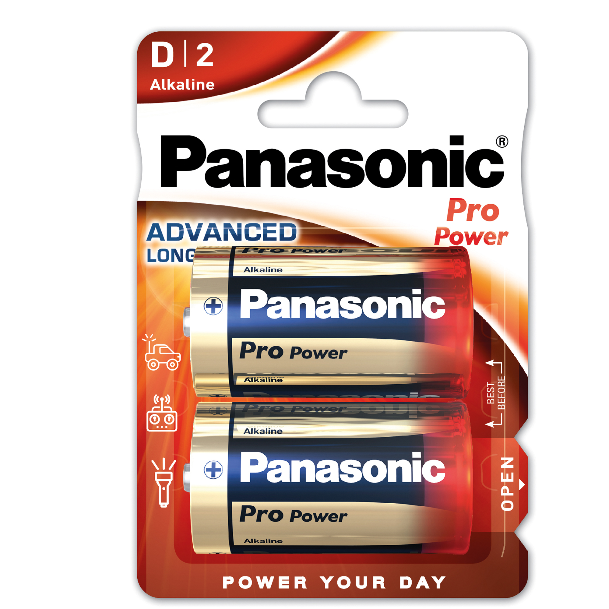 Pila torcia - D - LR20 - ProPower - Panasonic - blister 2 pezzi