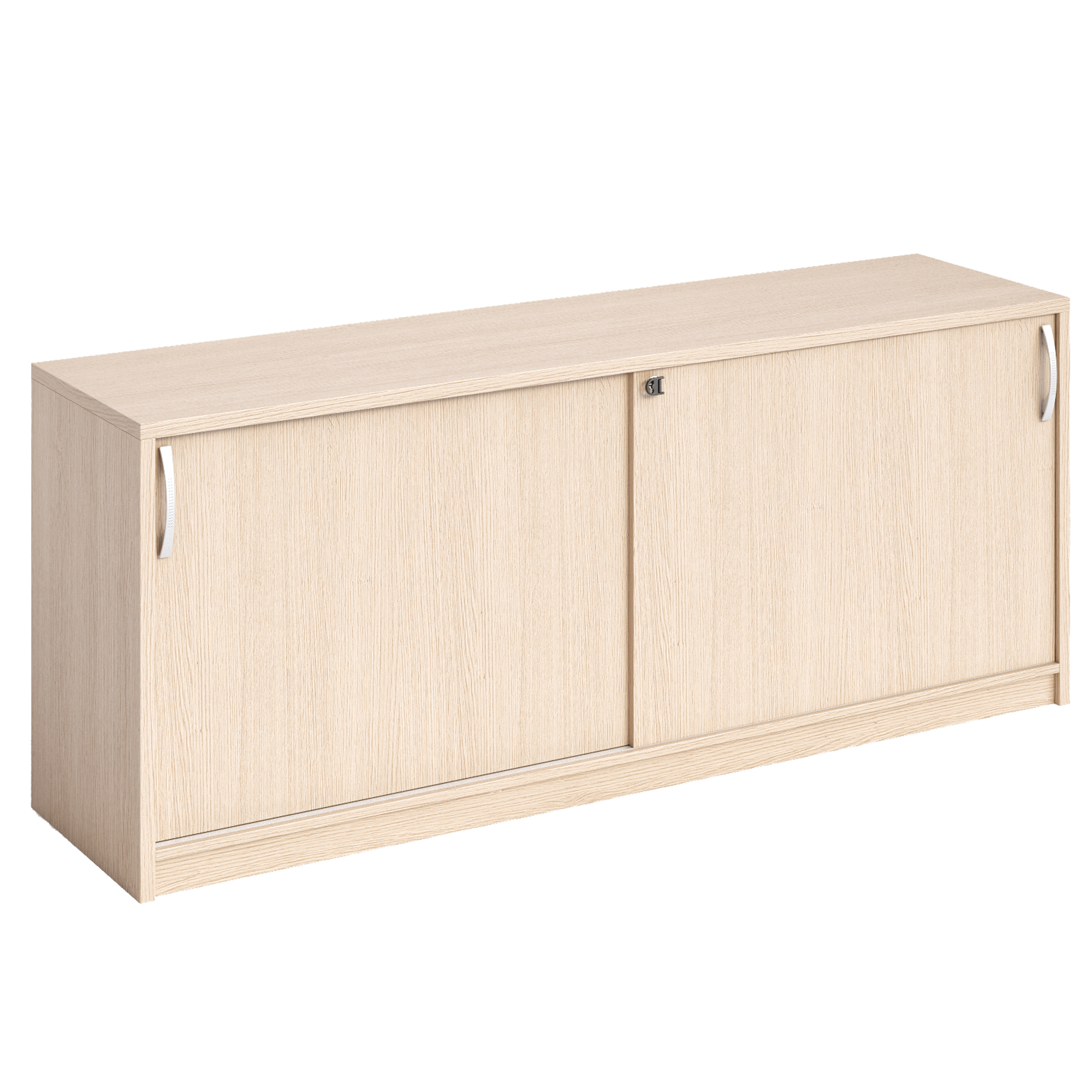 Mobile Agorà - basso - con ante scorrevoli - 185 x 46 x 73 cm - rovere