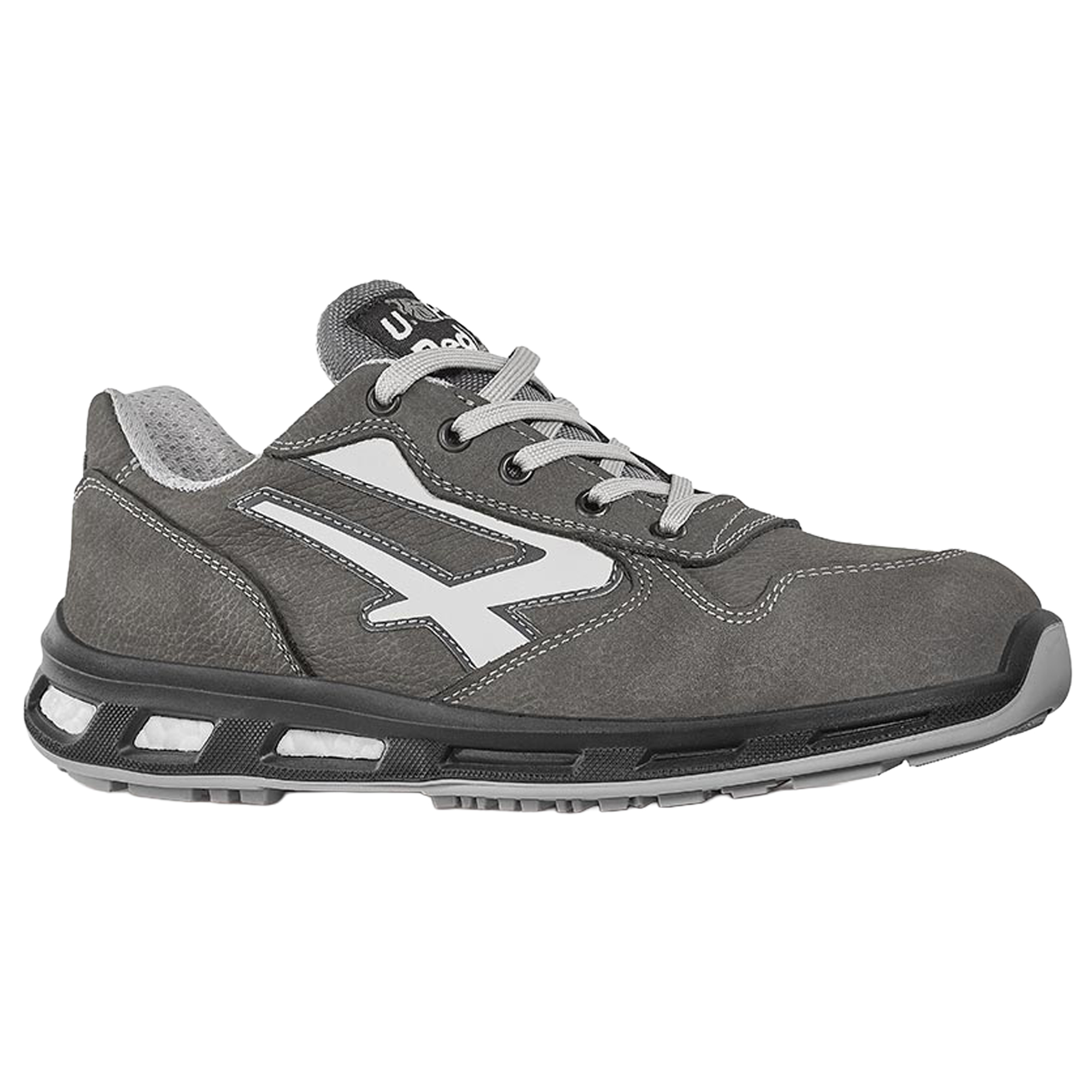 Calzatura di sicurezza Kick S3 - pelle nabuk naturale - taglia 41 - grigio - U-Power