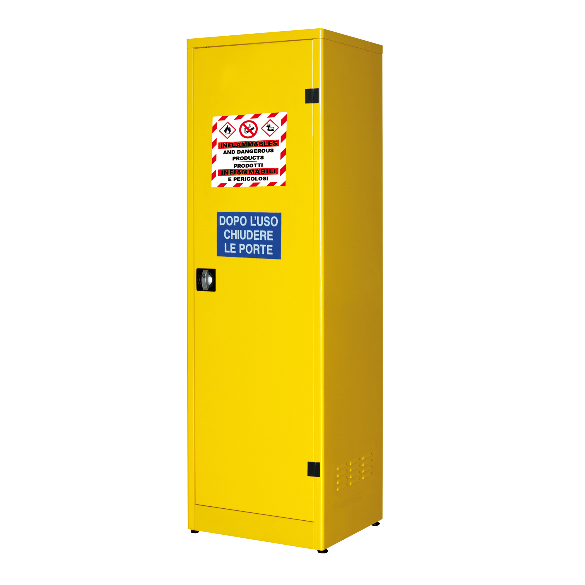 Armadio di sicurezza per liquidi infiammabili - 57,5 x 50 x 185 cm - giallo - Carvel