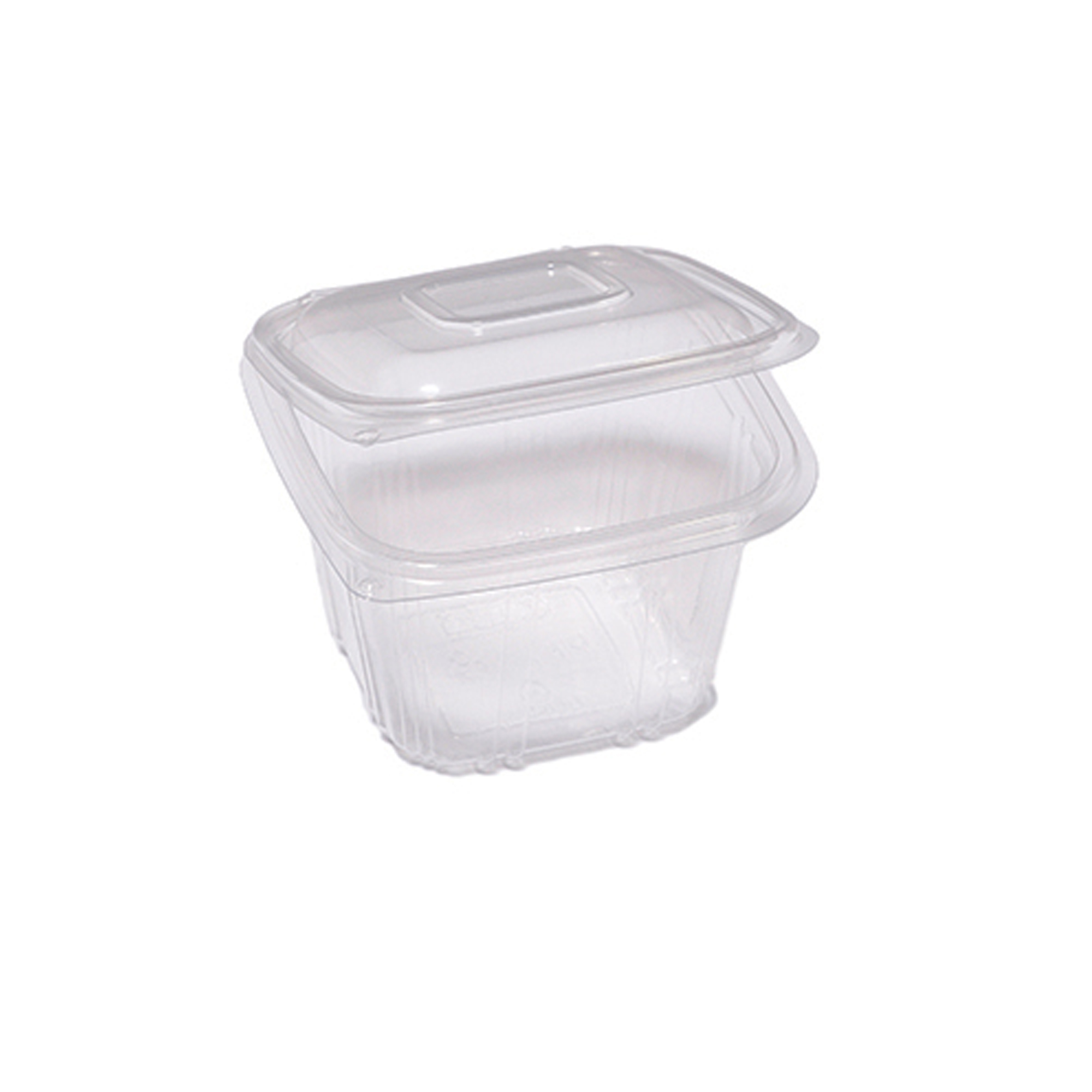 Contenitori in PP - con coperchio incernierato - 12 x 12 x 7,5 cm - Europack - pack 50 pezzi