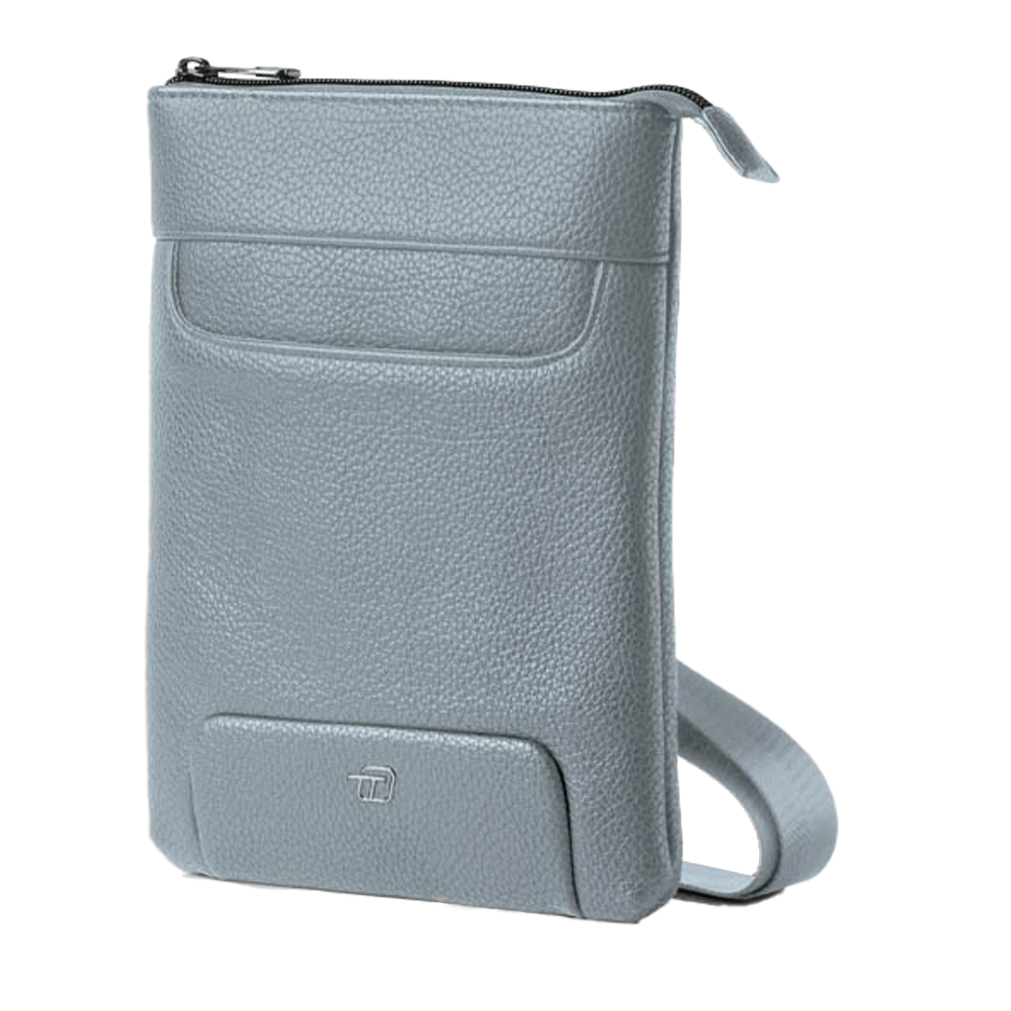 City bag piccola Gate Trended - 20 x 26 x 2 cm - ecopelle - azzurro - In Tempo