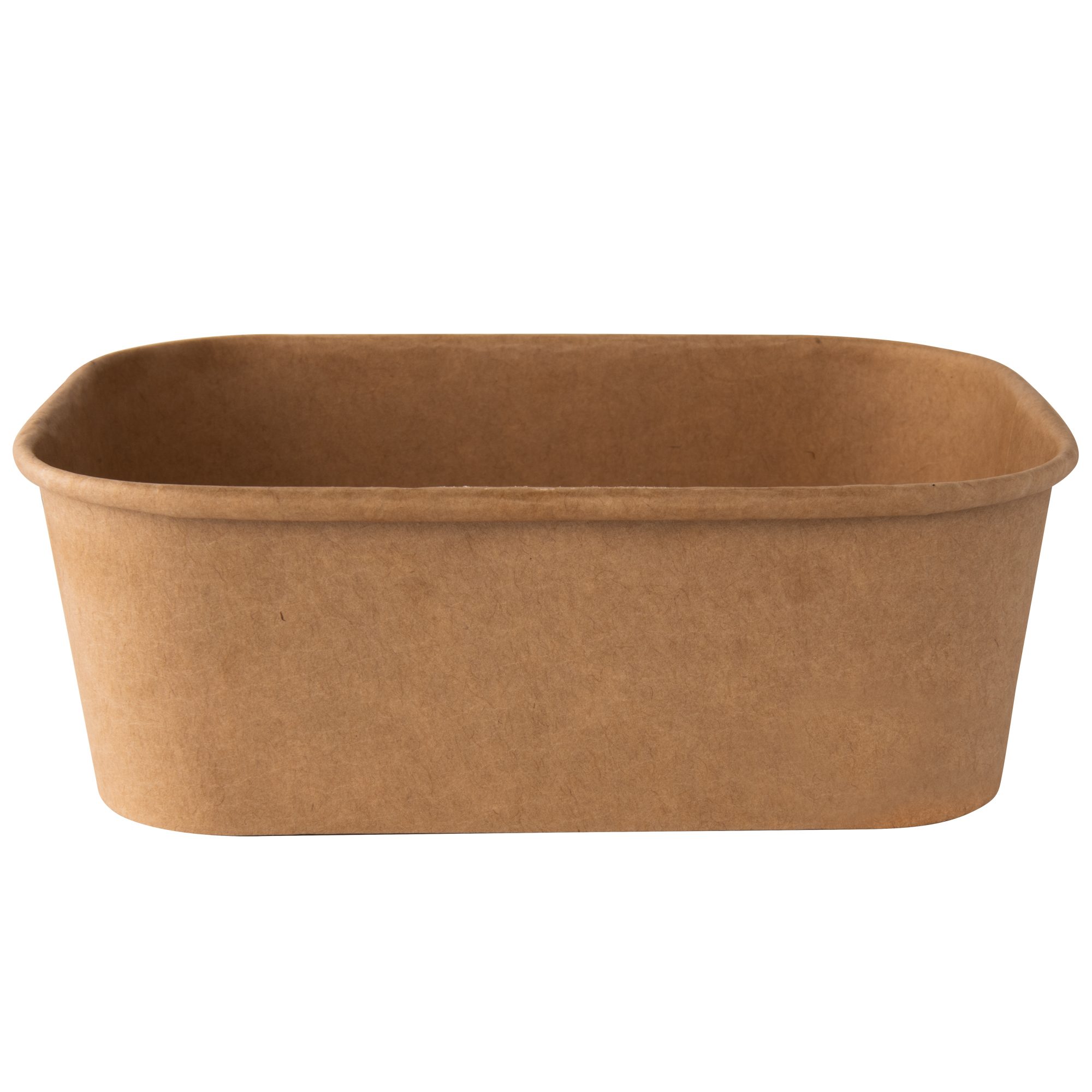 Bowl monouso - rettangolare - 750 ml - cartoncino - avana - Signor Bio - conf. 50 pezzi