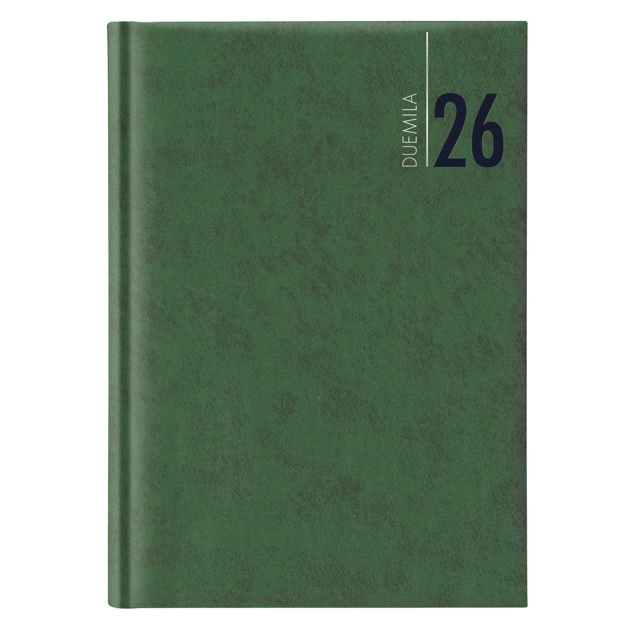 Agenda settimanale 2024 - copertina in carta imbottita - 17 x 24 cm - verde