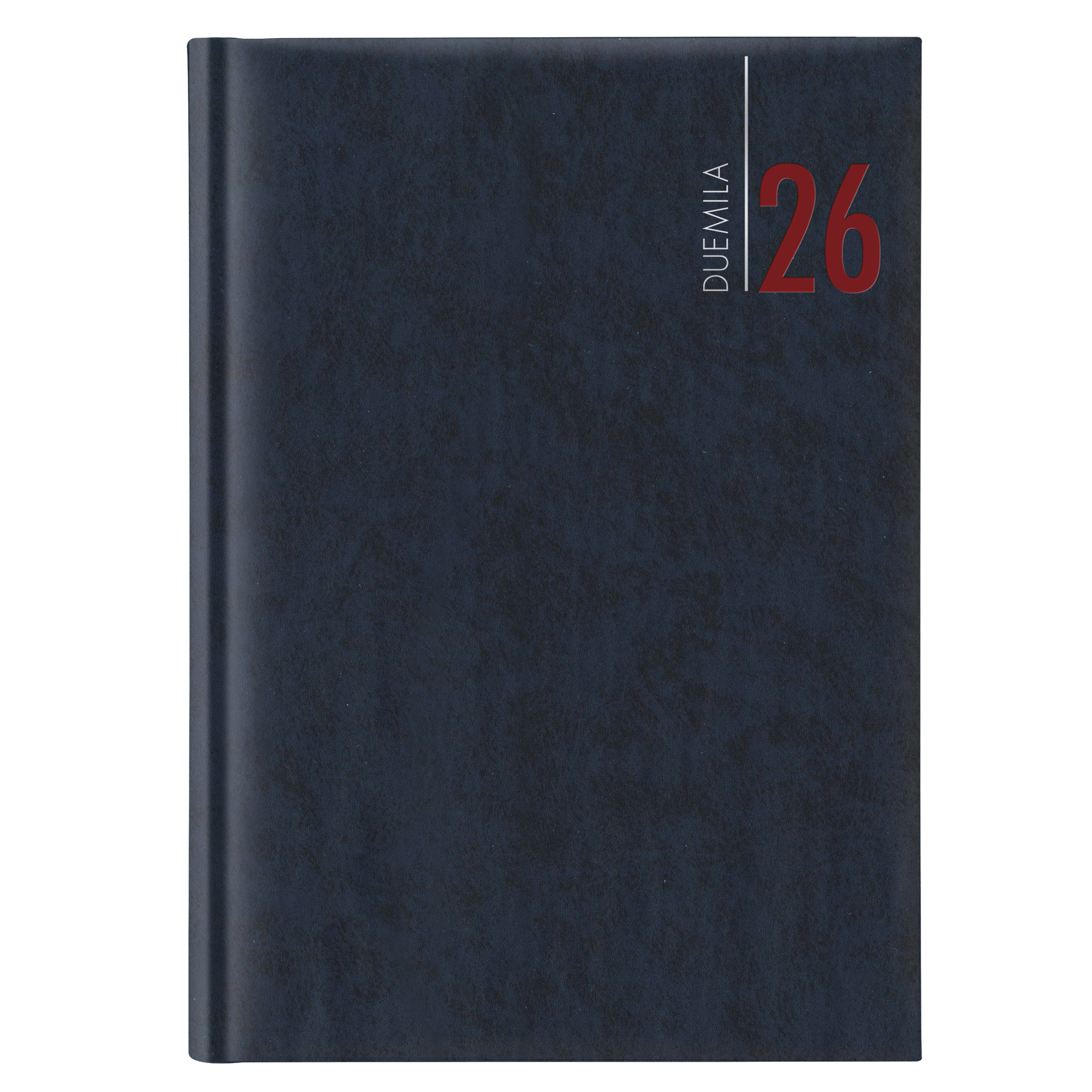 Agenda settimanale 2024 - copertina in carta imbottita - 17 x 24 cm - blu