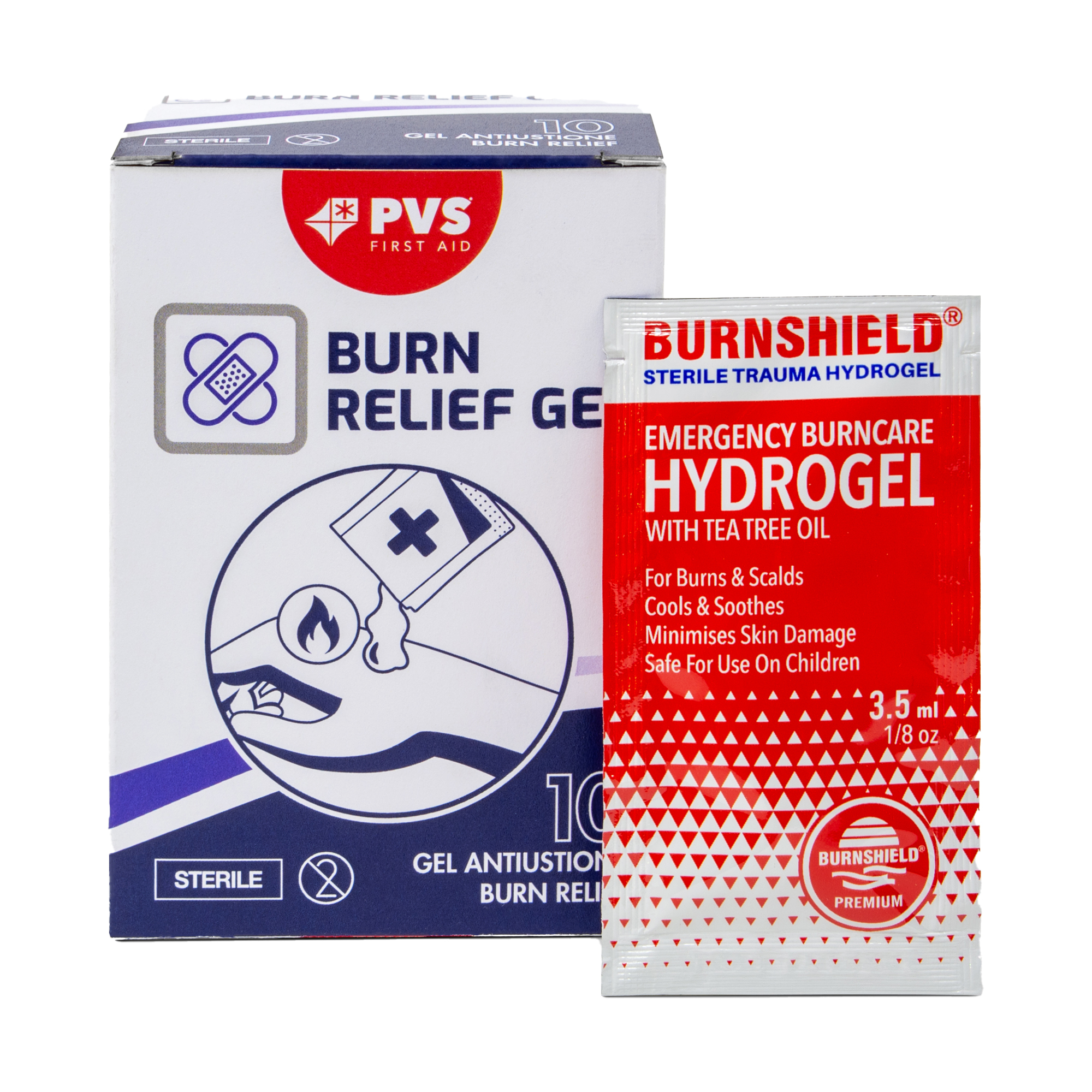 Bustina gel sterile Burbshield - per ustioni - 3,5 gr - PVS - astuccio 10 pezzi