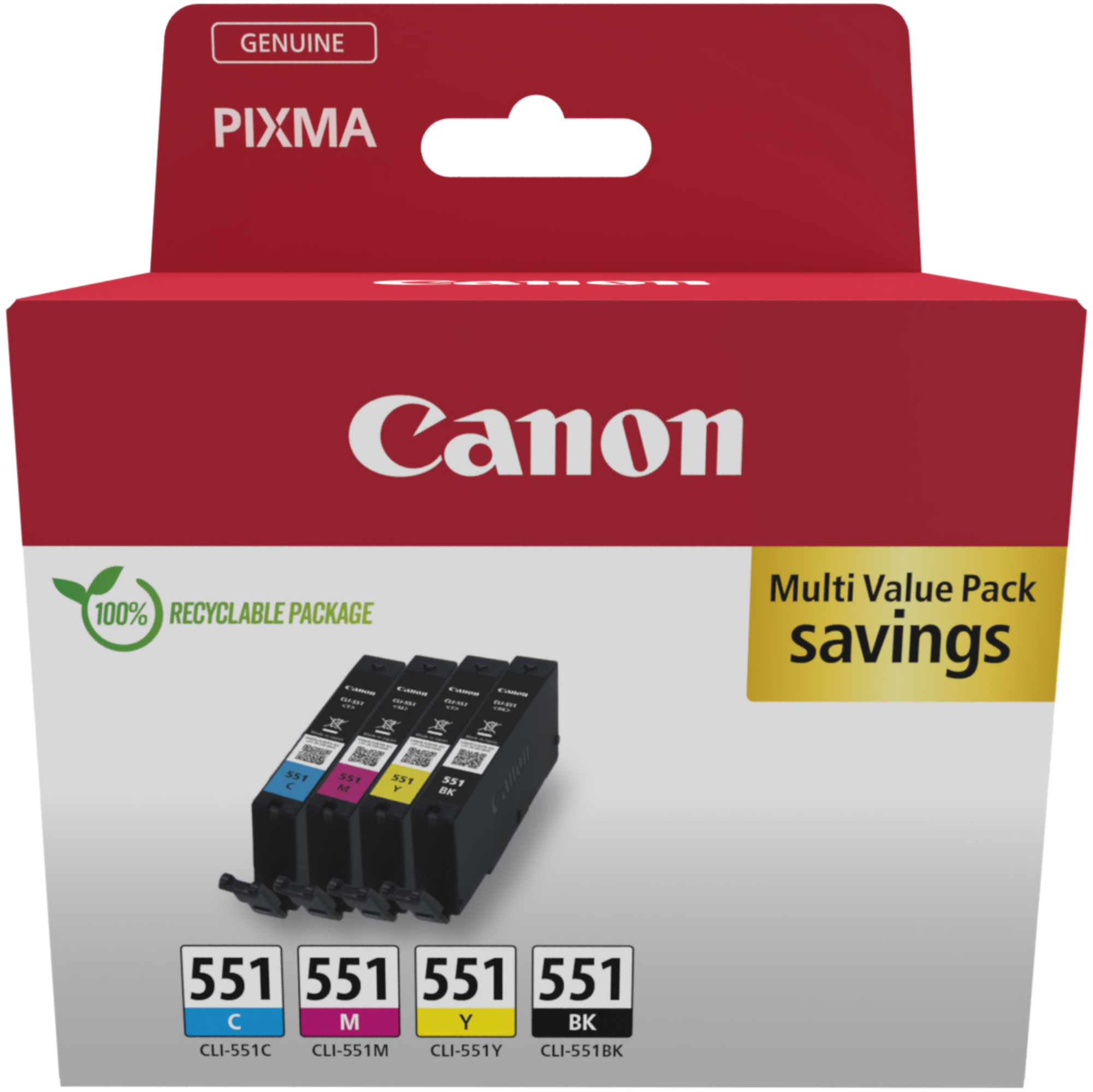 Canon - Cartuccia ink Multipack  - BK/C/M/Y -  CL-551 - 6509B016