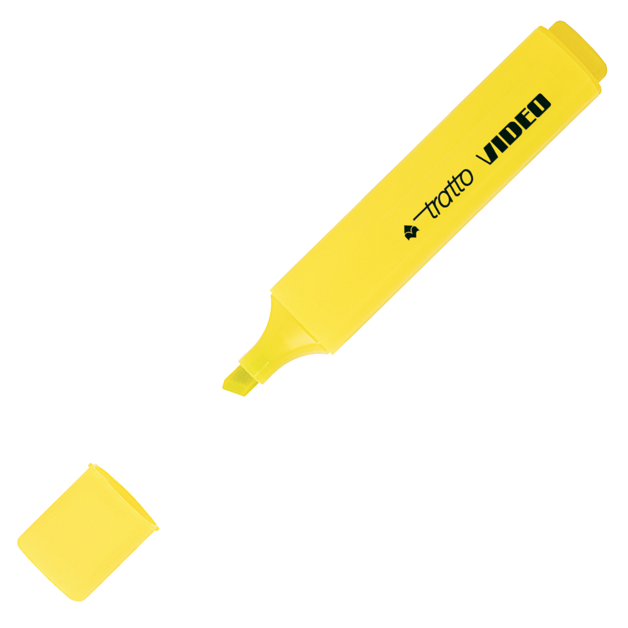 Evidenziatore Tratto Video pastel  - punta a scalpello - tratto da 1,0mm-5,0mm - giallo pastel- Tratto