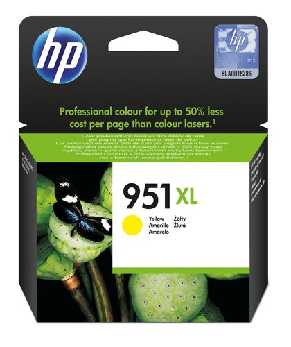 HP 951XL - Alta resa - giallo - originale - Officejet - cartuccia d'inchiostro - per Officejet Pro 251, 276, 8100, 8600, 8600 N911, 8610, 8615, 8616, 8620, 8625, 8630, 8640