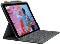 Logitech Slim Folio - Custodia tastiera e carta - Bluetooth - QWERTZ - svizzera - grafite - per Apple 10.2-inch iPad (7^ generazione, 8^ generazione, 9^ generazione)