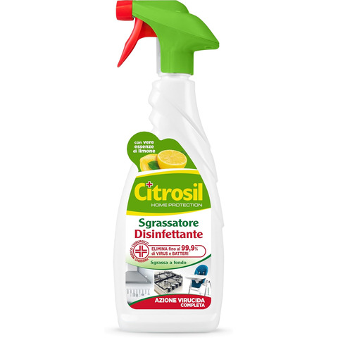 Disinfettante sgrassatore - disinfettante - virucida - limone - trigger da 650 ml - Citrosil
