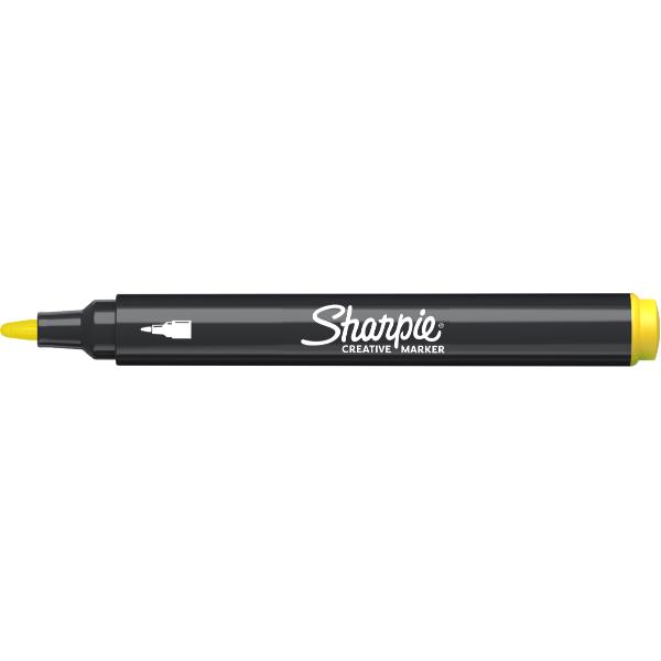 Marcatore acrilico - punta tonda - giallo - Sharpie