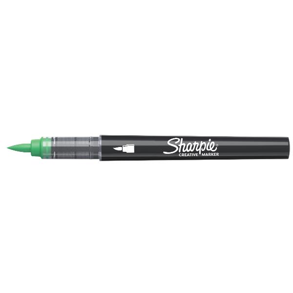 Marcatore acrilico - punta pennello - verde - Sharpie