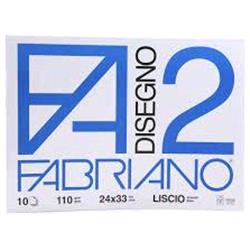 Album F2 - 24 x 33 cm - 10 fogli - 110 gr - liscio - punto metallico - Fabriano