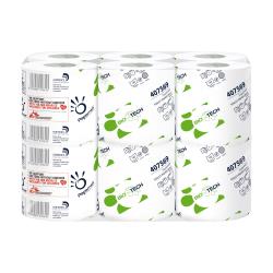 Carta igienica standard Bio Tech - 2 veli - 165 strappi -  diametro 10 cm - 9,5 cm x 18,2 mt - Papernet - pacco 12 rotoli