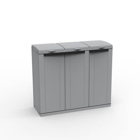 Contenitore EcoCab 3 per raccolta differenziata - 102x39x88,7 cm - 3 portasacco da 110 L ciascuno - Terry
