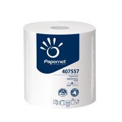 Bobina asciugatutto DryTech - 2 veli - diametro 25 cm - 23,4 cm x 152 mt -  400 strappi - finitura liscia - bianco - Papernet