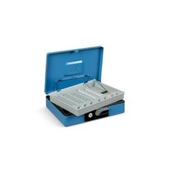 Cassetta portavalori Deluxe - 19,7 x 15,4 x 8 cm - blu - Iternet