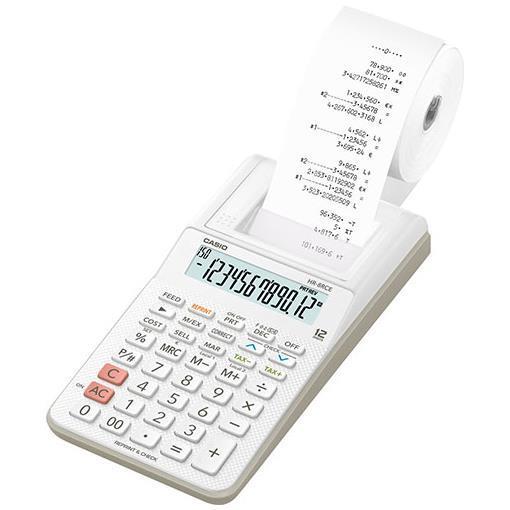 Calcolatrice scrivente HR-8RCE - 12 cifre - 8,2 x 10,2 x 23,9 cm - bianco - Casio