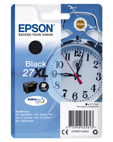 Epson - Cartuccia ink - 27XL - Nero - C13T27114012 - 17,7ml