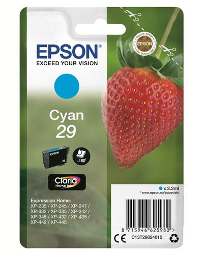 Epson - Cartuccia ink - 29 - Ciano - C13T29824012 - 3,2ml
