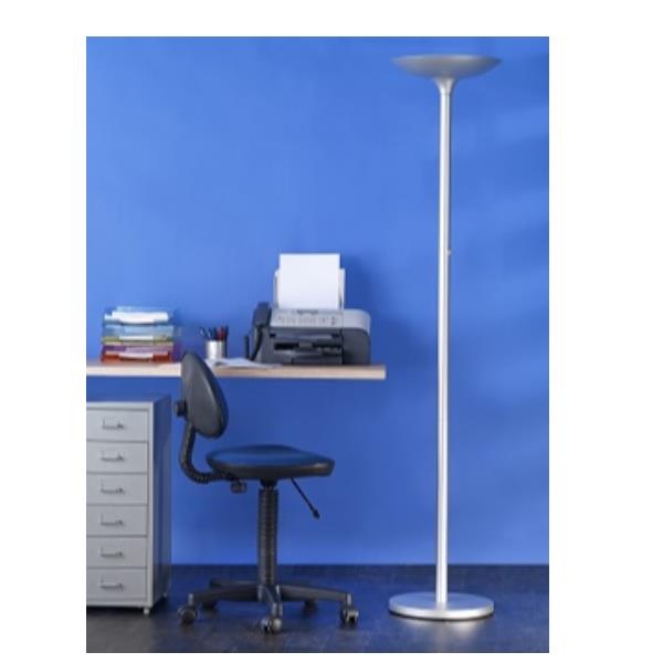 Lampada da terra Varialux - a led - base diametro 34 cm - H 180 cm - 23 W - grigio metal - Unilux