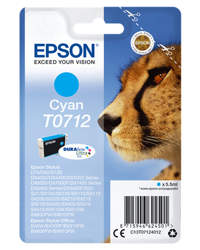 Epson - Cartuccia ink - Ciano - T0712 - C13T07124012 - 5,5ml