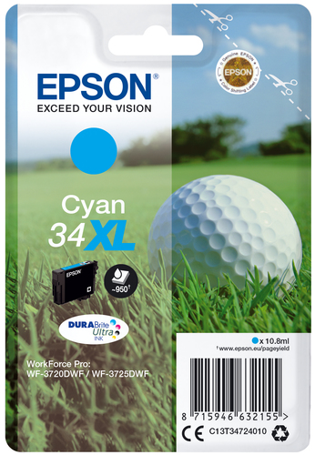 Epson - Cartuccia ink - 34XL - Ciano - C13T34724010 - 10,8ml
