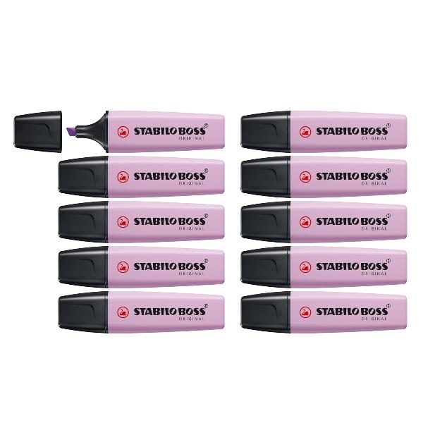 Evidenziatore Boss Original Pastel - punta a scalpello - tratto da 2 - 5 mm -  glicine 155 - Stabilo